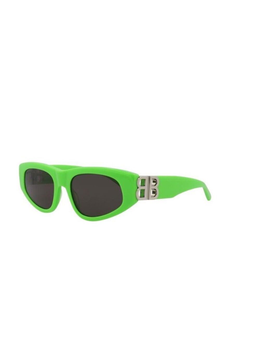 New Balenciaga Womens Cat Eye Green Silver Grey Fashion Designer Sunglasses